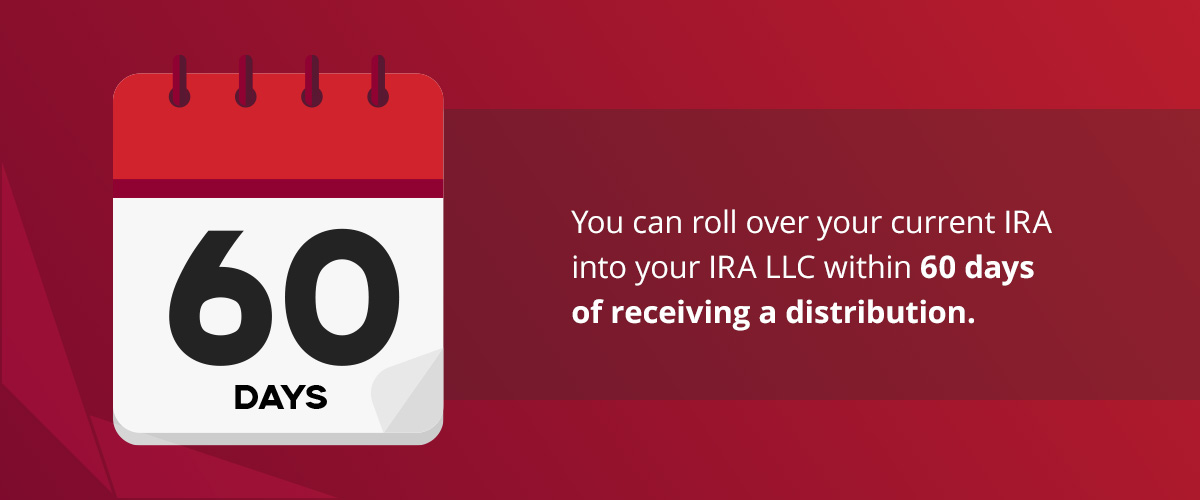 You can roll over your current IRA into your IRA LLC within 60 days of receiving a distribution
