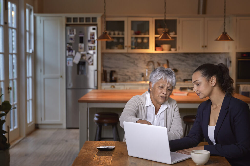 Lender and borrower negotiating loan terms