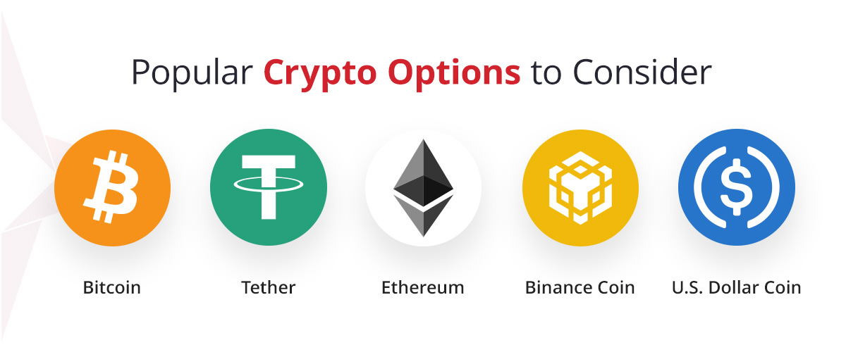 list of popular crypto options with logos